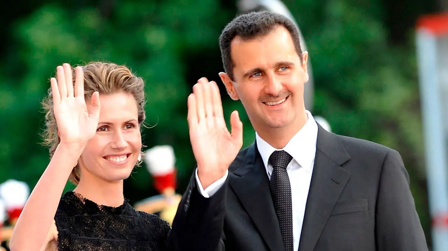Syriens ekspræsident Bashar al-Assad sammen med sin hustru Asma al-Assad.