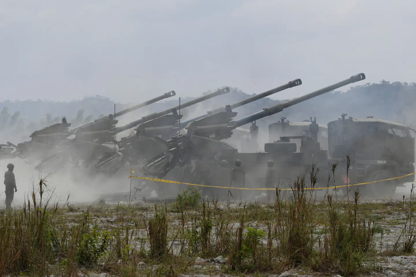 Hæren har blandt andet købt artillerisystemet Atmos fra israelske Elbit. Her ses det i Filippinerne. (Arkivfoto).