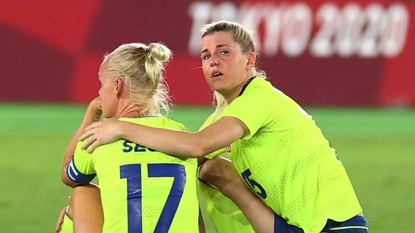Caroline Seger og Olivia Schough tørnede begge ud for Sverige ved OL i 2021.