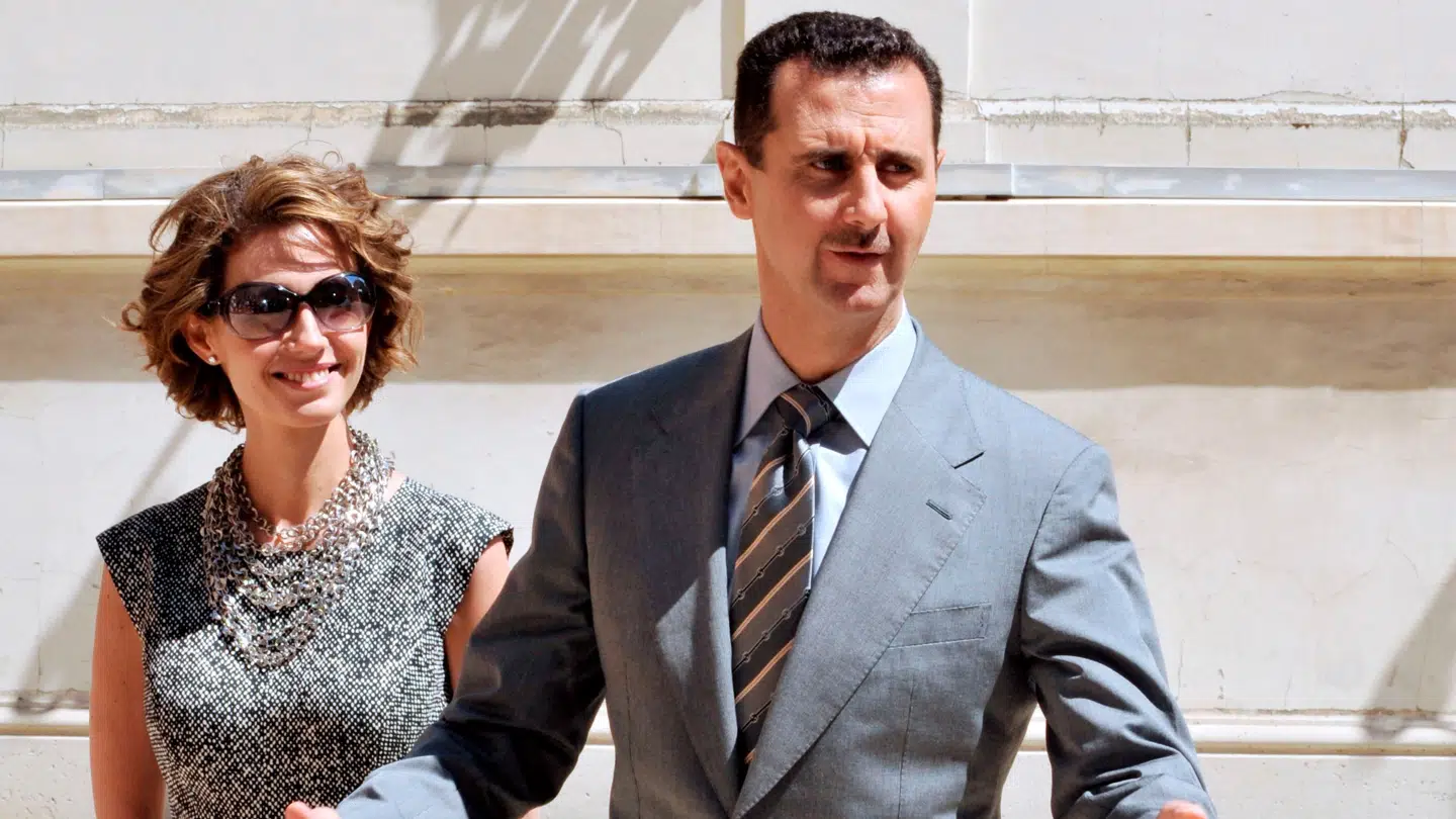 Asma al-Assad sammen med sin mand, den daværende syriske diktator Bashar al-Assad i 2008.