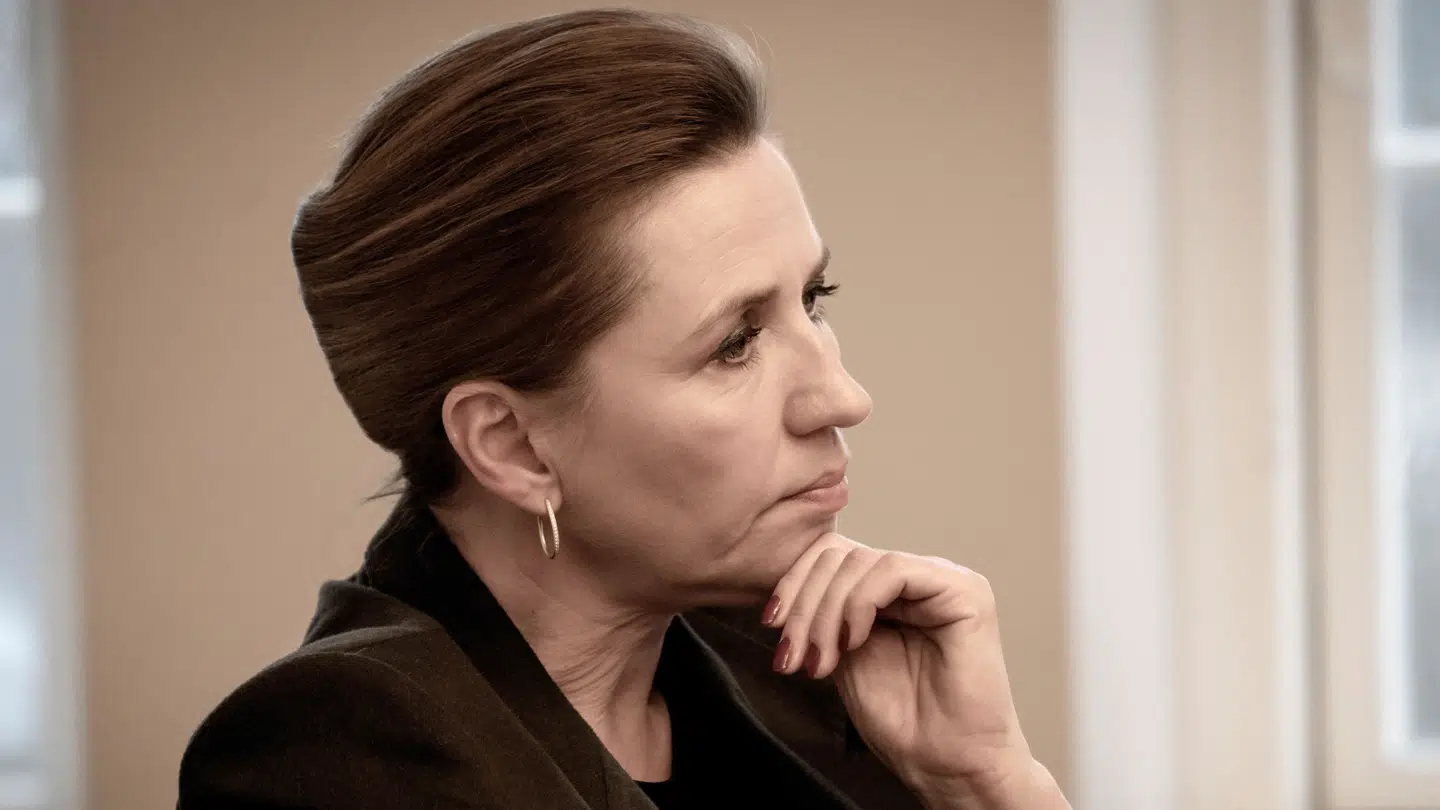 Statsminister Mette Frederiksen om toårsdagen for Ukraine. Her fotograferet på Marienborg.