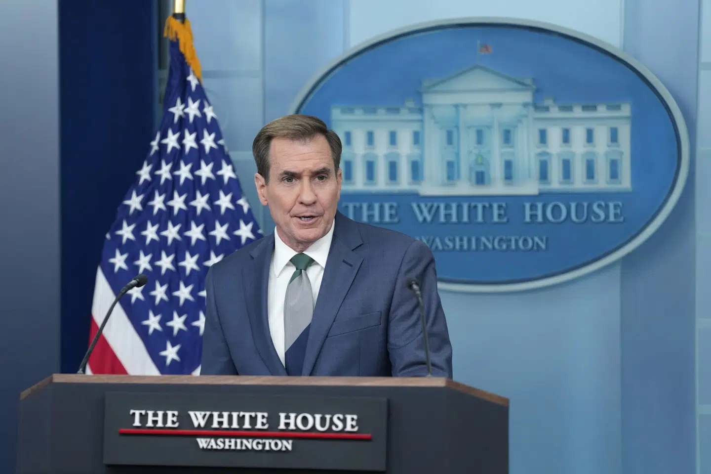 Sikkerhedsrådgiver i Det Hvide Hus John Kirby siger fredag på et pressemøde, at Rusland og Nordkorea bruger nordkoreanske styrker som noget, der kan bruges og smides væk. (Arkivfoto).