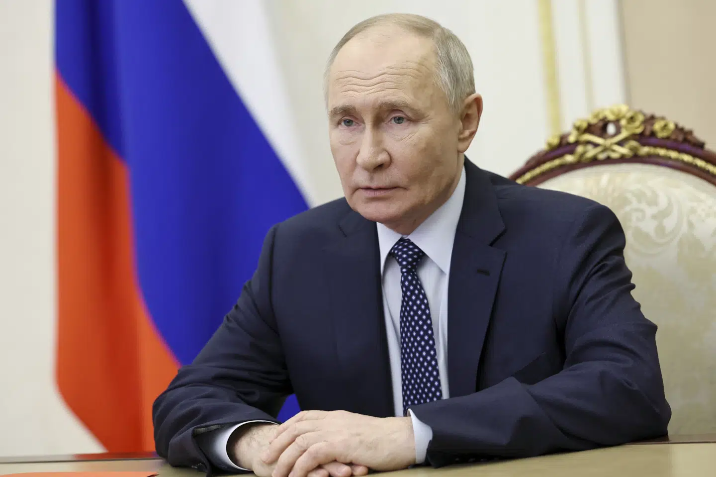 Ruslands præsident, Vladimir Putin, ses her under videokonference 28. december. (Arkivfoto).