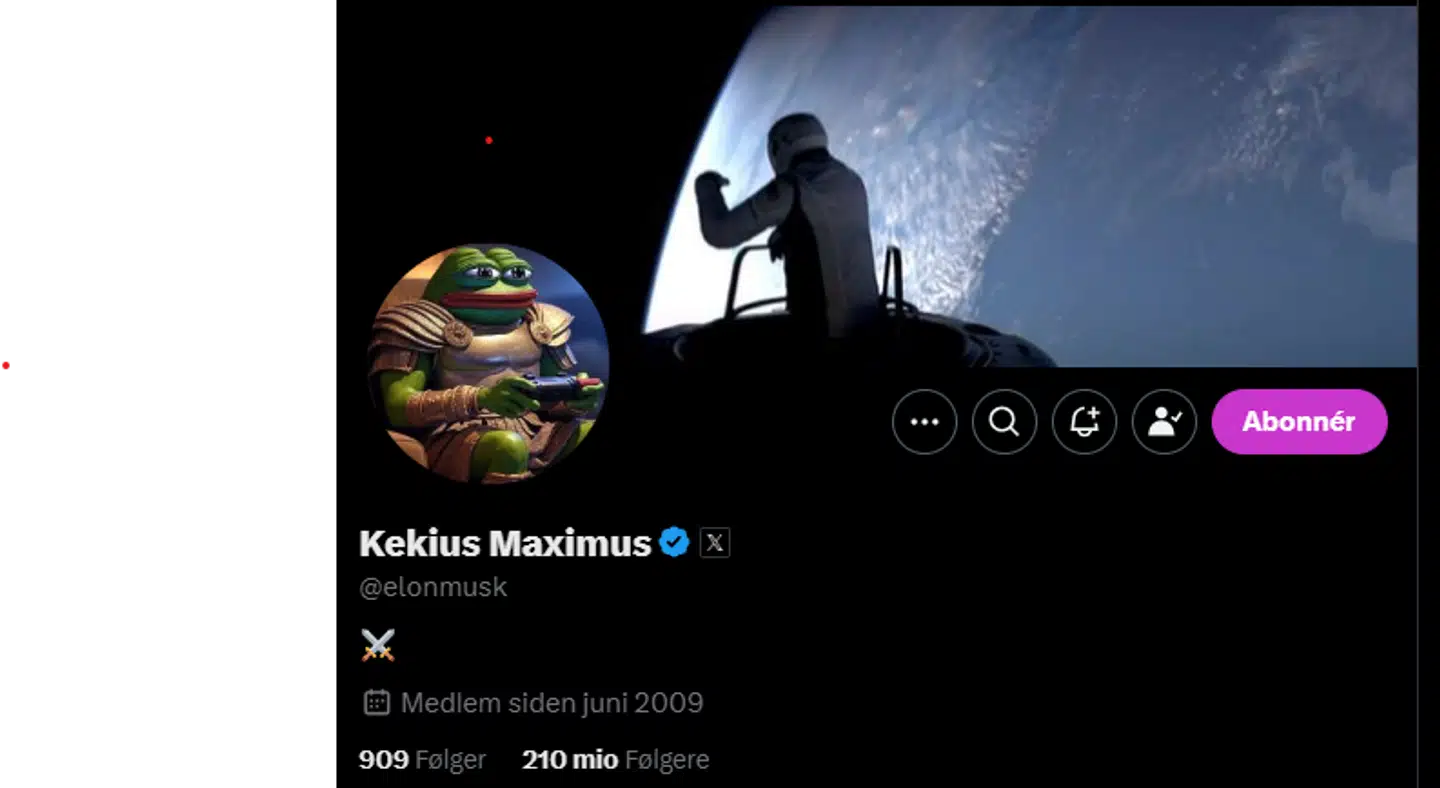 Elon Musk har skiftet navn og profilbillede på sit sociale medie, X.