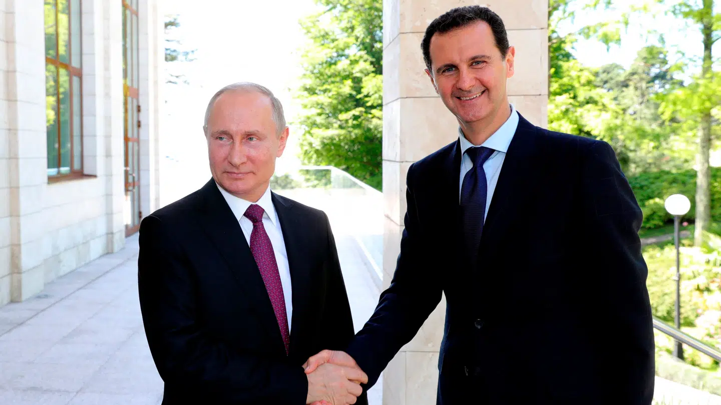 Putin sammen med den tidligere syriske diktator Bashar al-Assad.