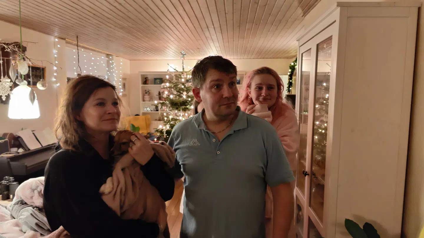 Familien Søndergaard Kafton var lykkelige, da deres hund blev fundet.