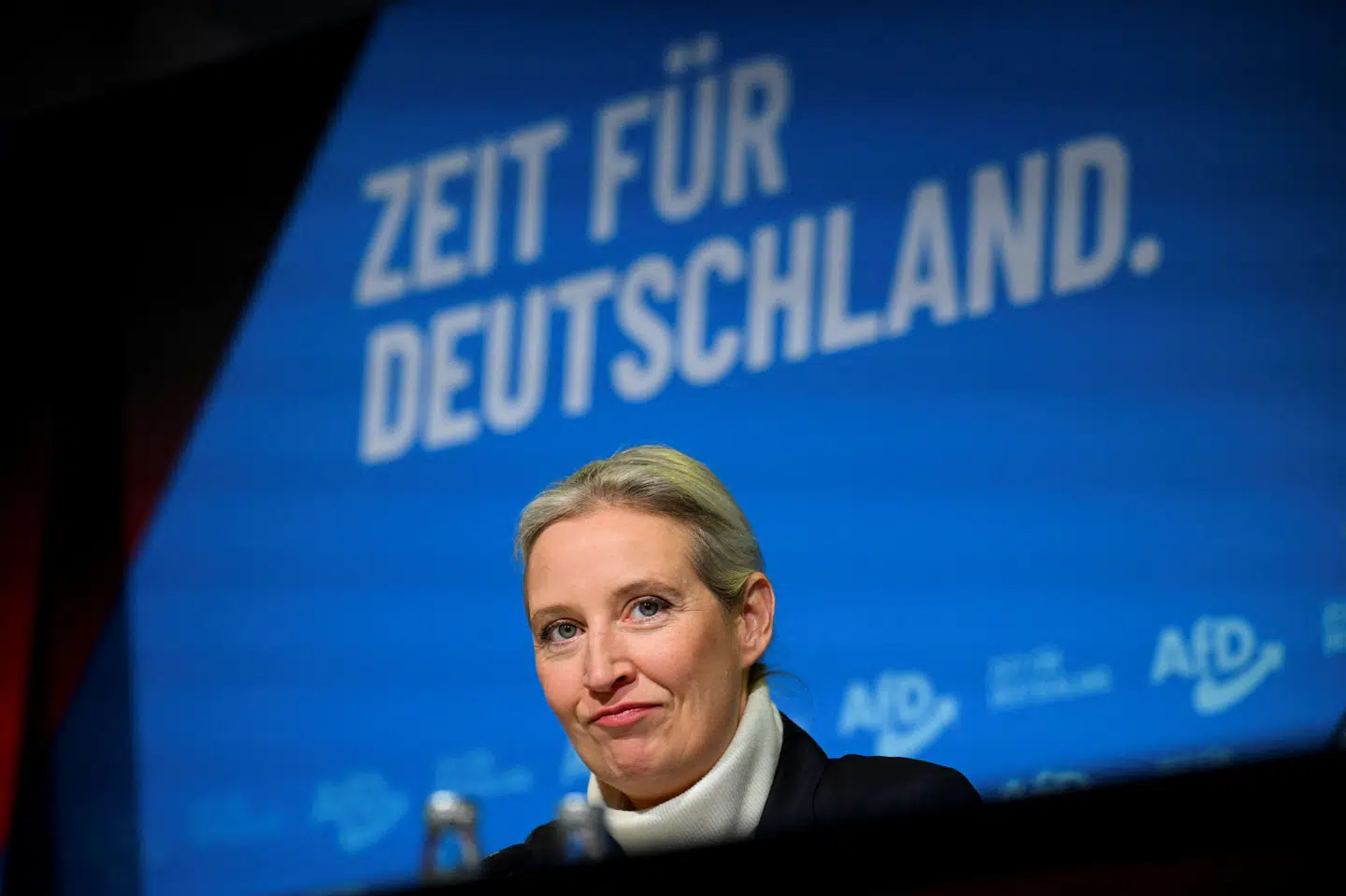 Alice Weidel er en af de to partiledere i det indvandringskritiske tyske højrefløjsparti Alternative für Deutschland (AfD), som rigmanden Elon Musk har udtrykt sin støtte til. Nu har han inviteret hende til en samtale, der vises på hans profil på X. (Arkivfoto)