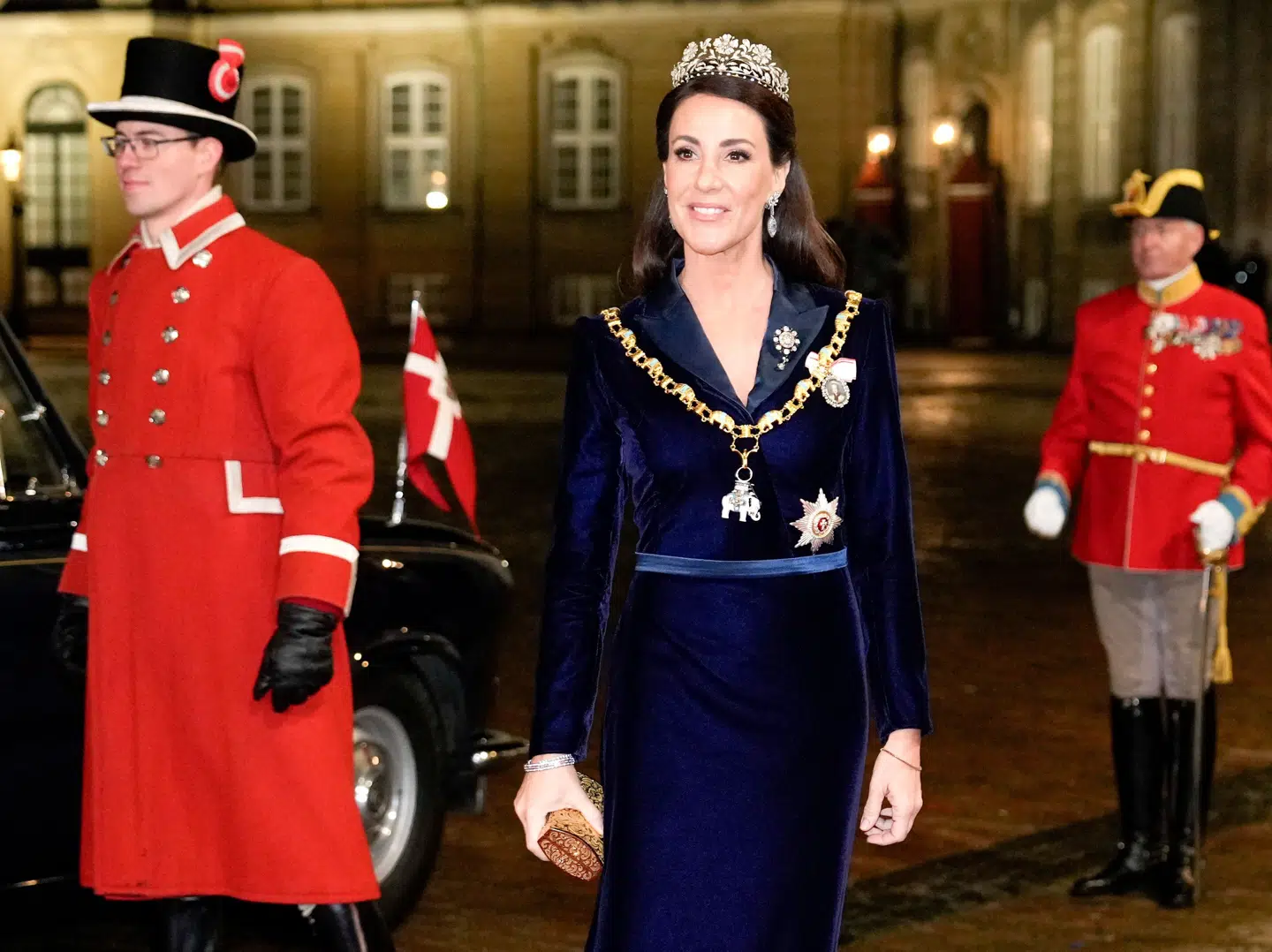 Prinsesse Marie havde også en ny kjole på, da hun senest optrådte som kongelig til kong Frederik og dronning Marys første nytårskur, 1. januar 2025.