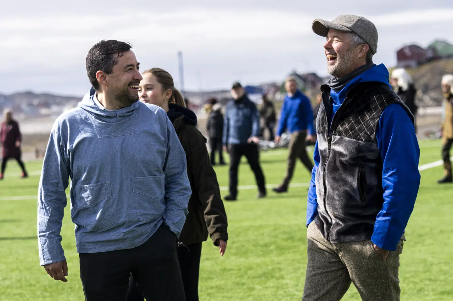 Kong Frederik og Grønlands regeringschef, selvstyreformand Múte Bourup Egede, mødtes flere gange under kongeparrets tur til Grønland i sommer. (Arkivfoto).