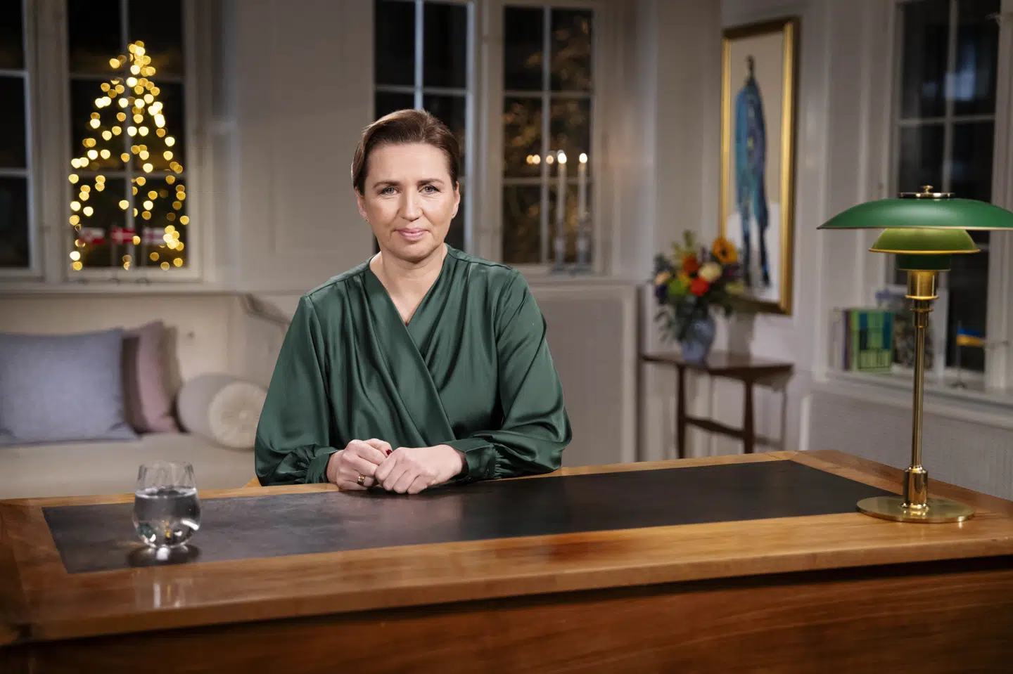 Når Mette Frederiksen (S) næste gang taler med Donald Trump, så kan det være, at Grønland bliver et tema. Her ses Mette Frederiksen 1. januar i forbindelse med statsministerens nytårstale. (Arkivfoto).