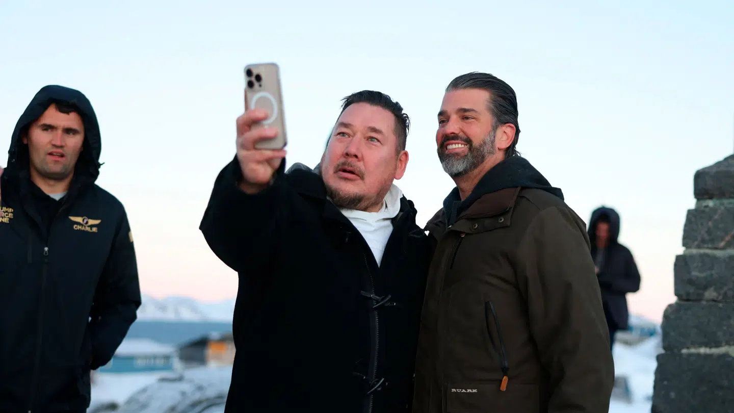 Donald Trump Jr. besøger Nuuk i Grønland tirsdag den 7. januar 2025. (Foto: Emil Stach/Scanpix 2025)