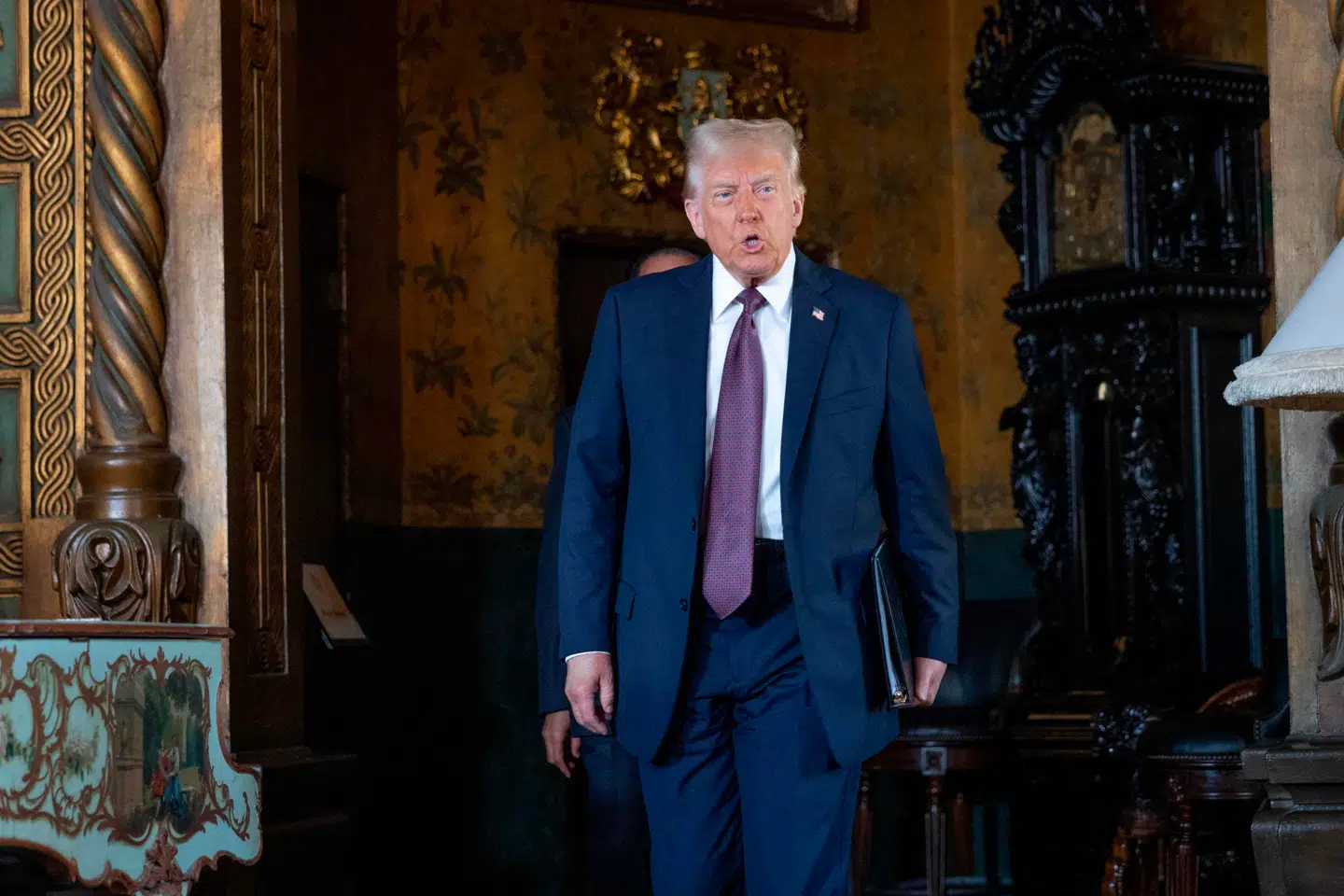 Pressemødet blev afholdt i Mar-a-Lago i Florida, samtidig med at Donald Trump Jr. var i Nuuk.