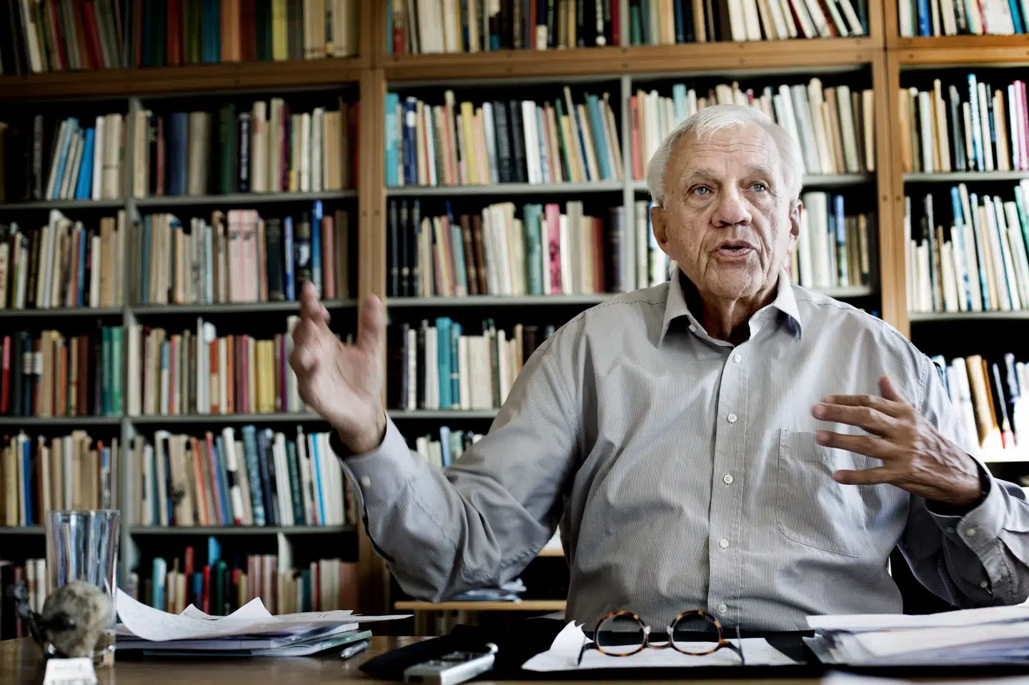 Tidligere finansminister Knud Heinesen var minister og erhvervsmand. Her ses han i 2013. Onsdag 8. januar er han sovet stille ind, oplyser familien.