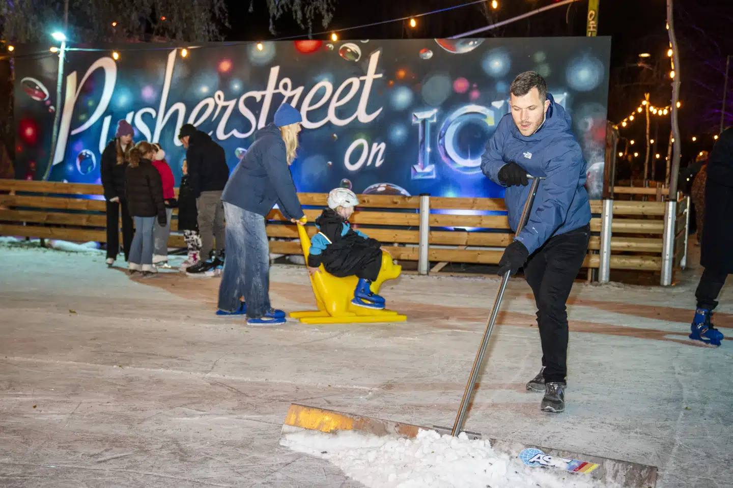Pusher Street blev i vinter forvandlet fra hashsalgsgade til skøjtebane. (Arkivfoto).