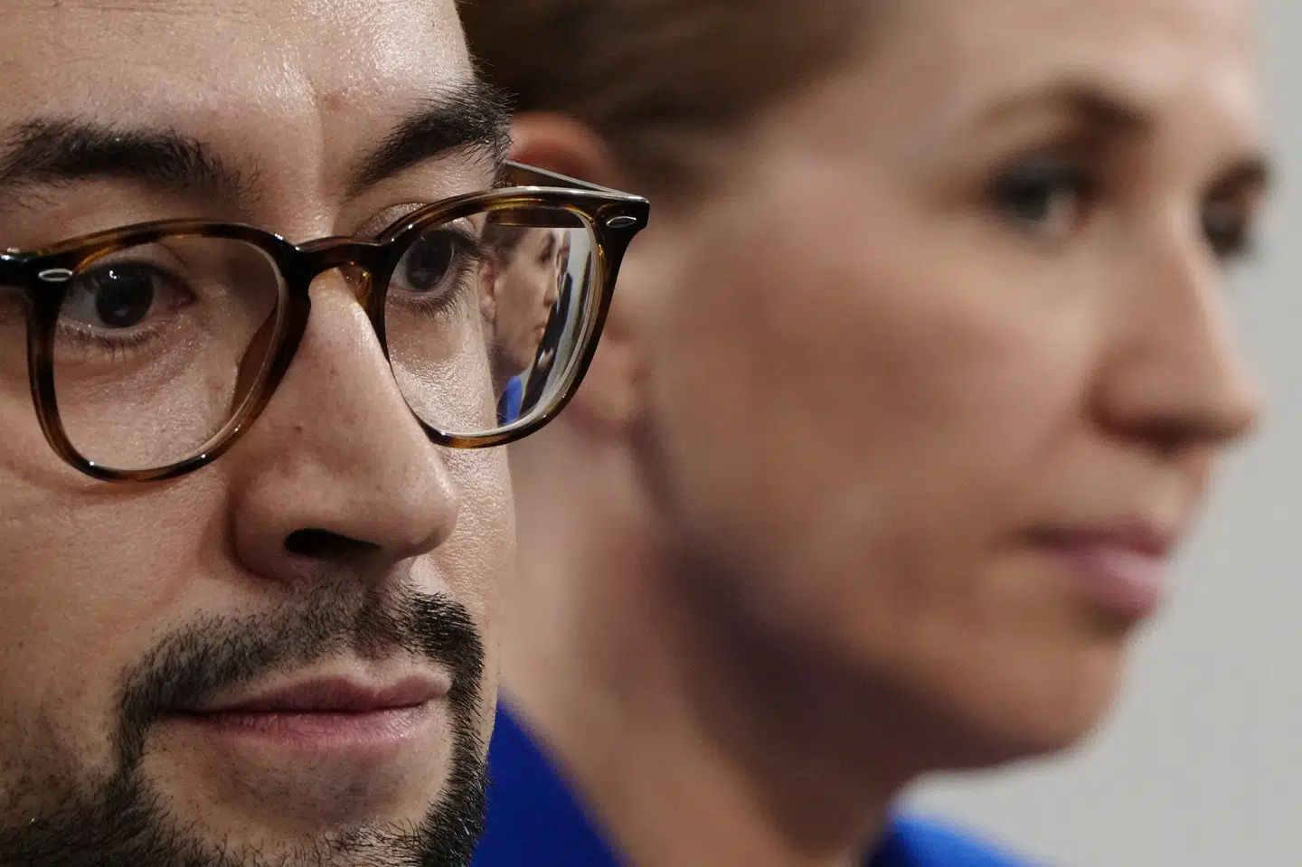 Pressemøde med statsminister Mette Frederiksen og formanden for Naalakkersuisut Mute B. Egede i Spejlsalen i Statsministeriet, på Christiansborg i København, fredag den 10. januar 2025. Statsministeren og formanden for Grønlands regering kommenterer den aktuelle situation med USA.