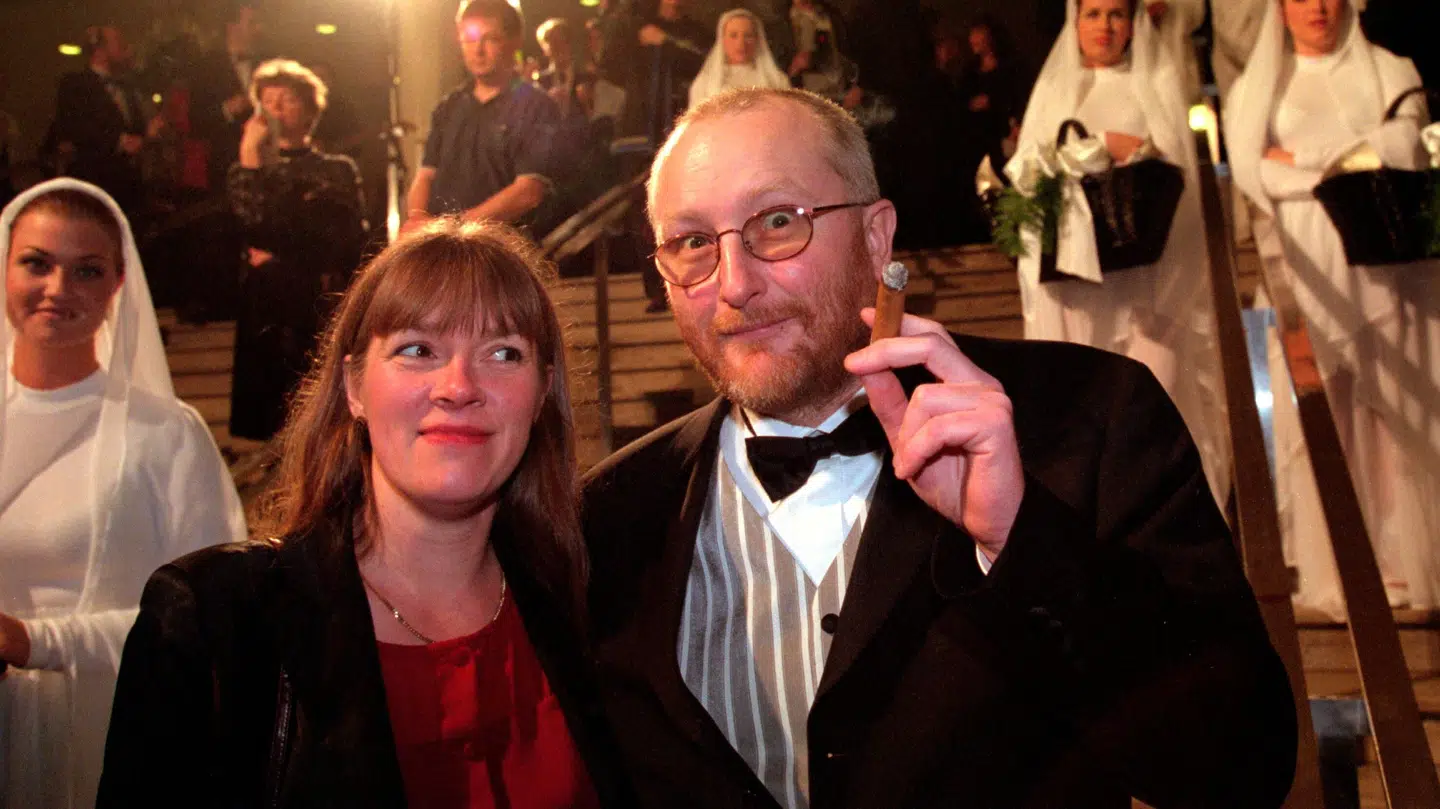 ARKIV. Ægteparret Peter Aalbæk og Lise Palm til Bodil-prisuddelingen i 1999.