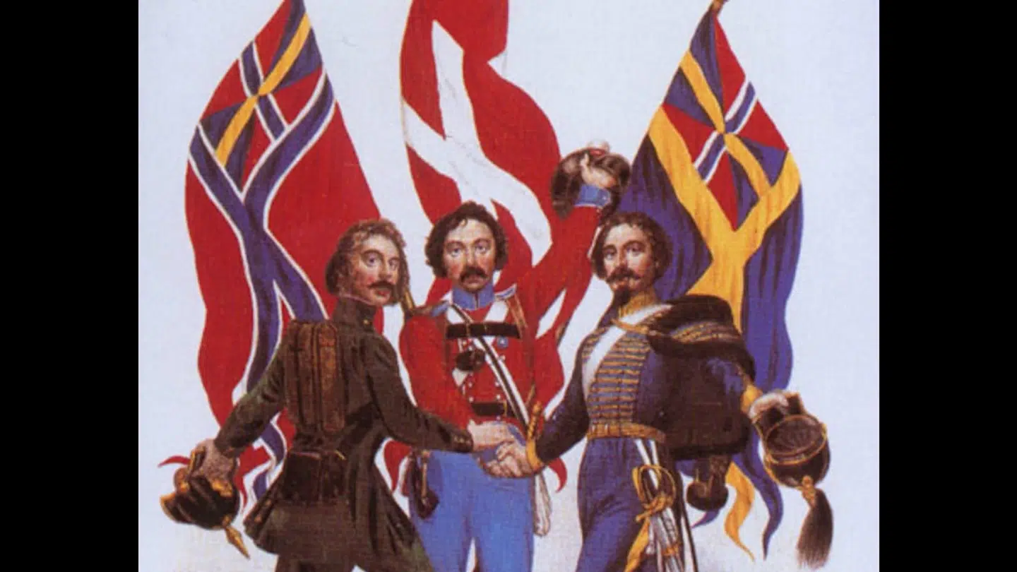 Ideen om nordisk samhørighed vender tilbage med jævne mellemrum. Tegningen her er fra 1850erne.
