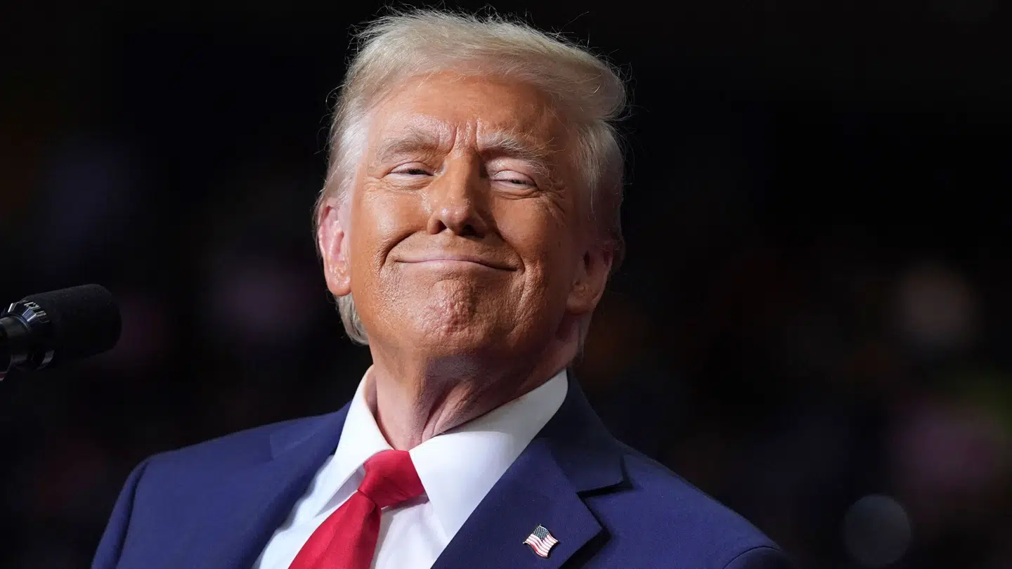Republican presidential nominee former President Donald Trump speaks at a campaign rally at PPG Paints Arena, Monday, Nov. 4, 2024, in Pittsburgh, Pa. (AP Photo/Evan Vucci)
