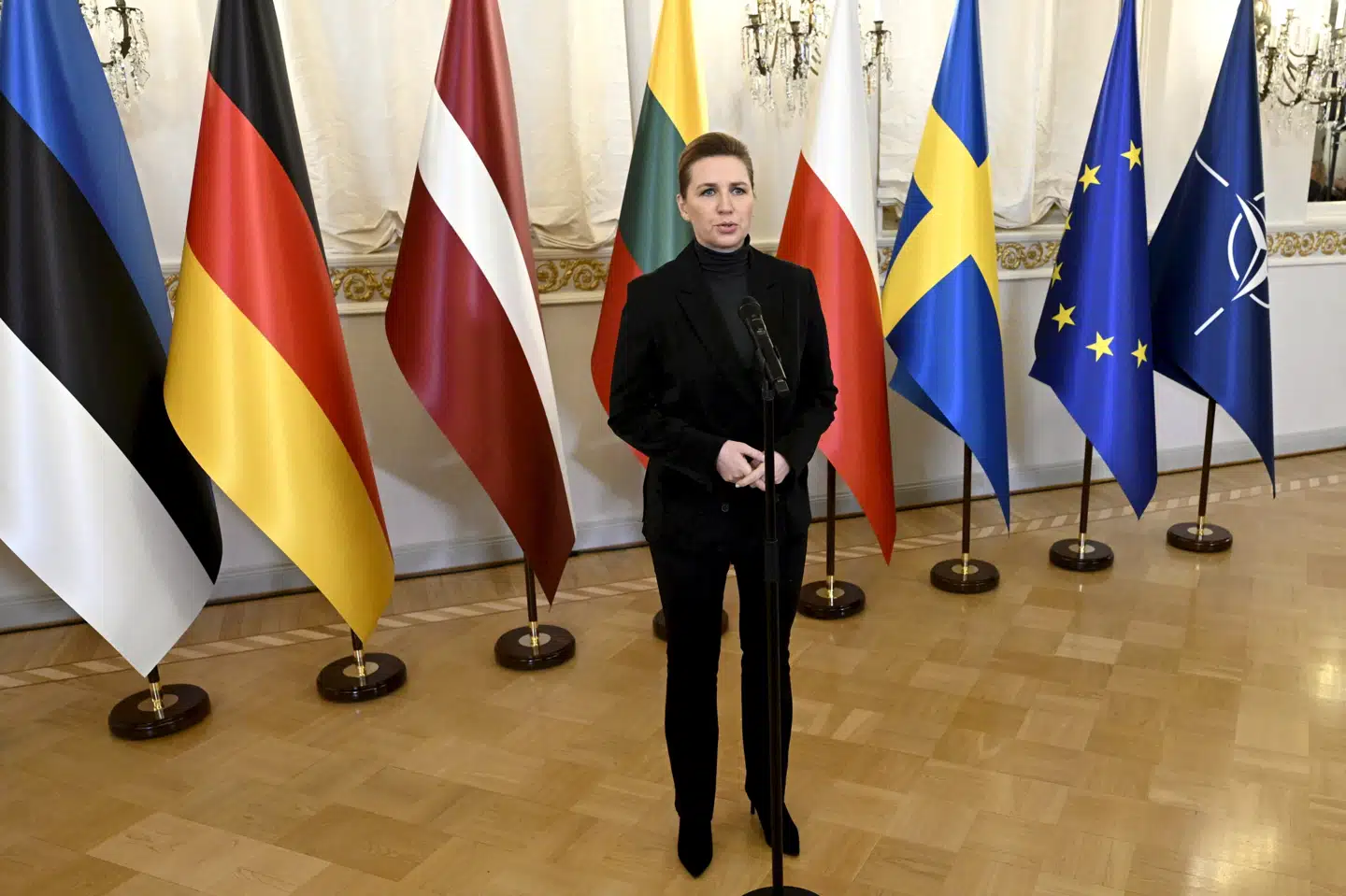 Statsminister Mette Frederiksen (S) ankommer til Nato-møde i Helsinki, hvor stats- og regeringschefer for Nato-landene ved Østersøen deltager.