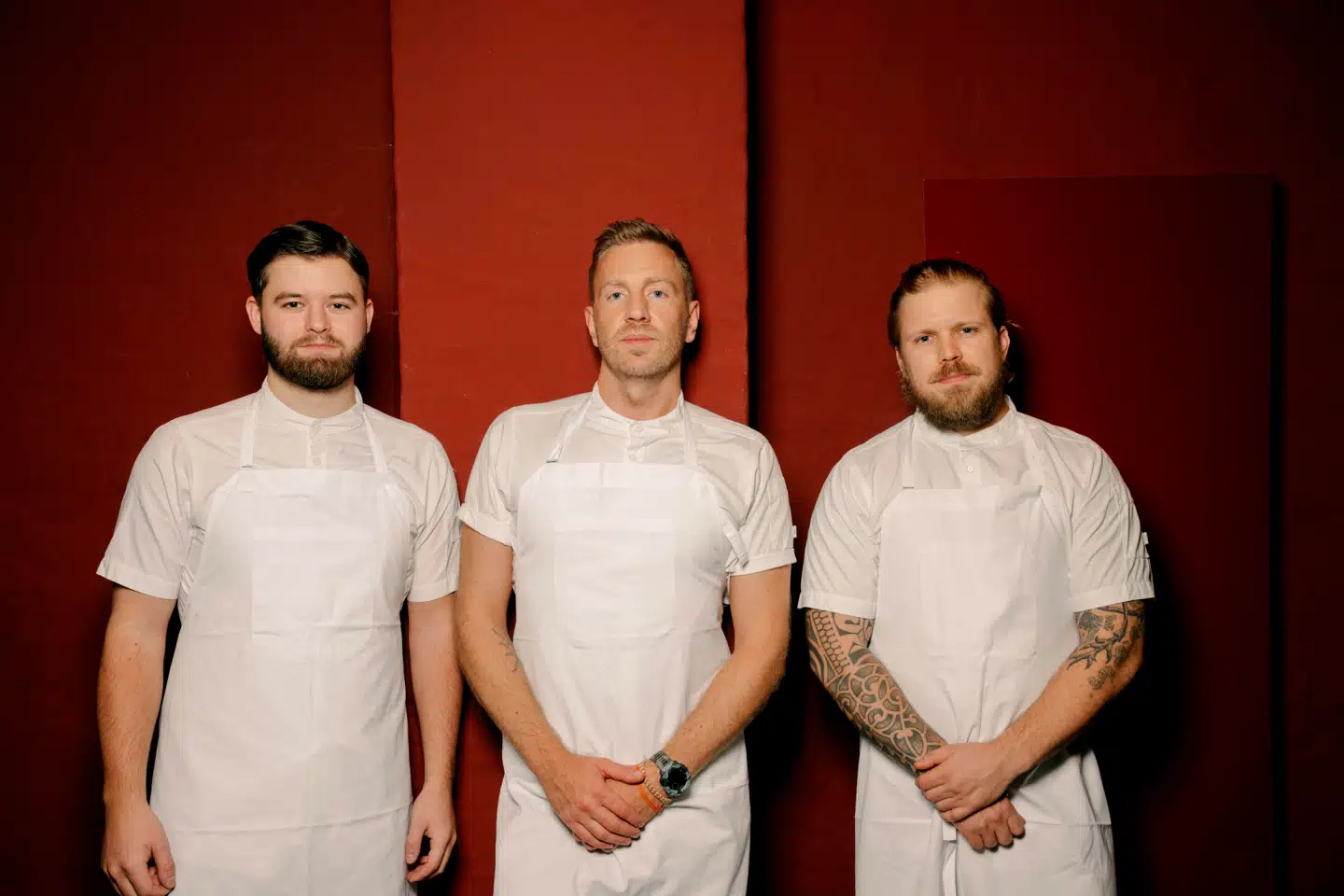 Ólafur Ólafsson, Asger Majgaard Klausen og Anders Strier er de tre gastronomiske bagmænd bag ny, stor restaurant midt i København.