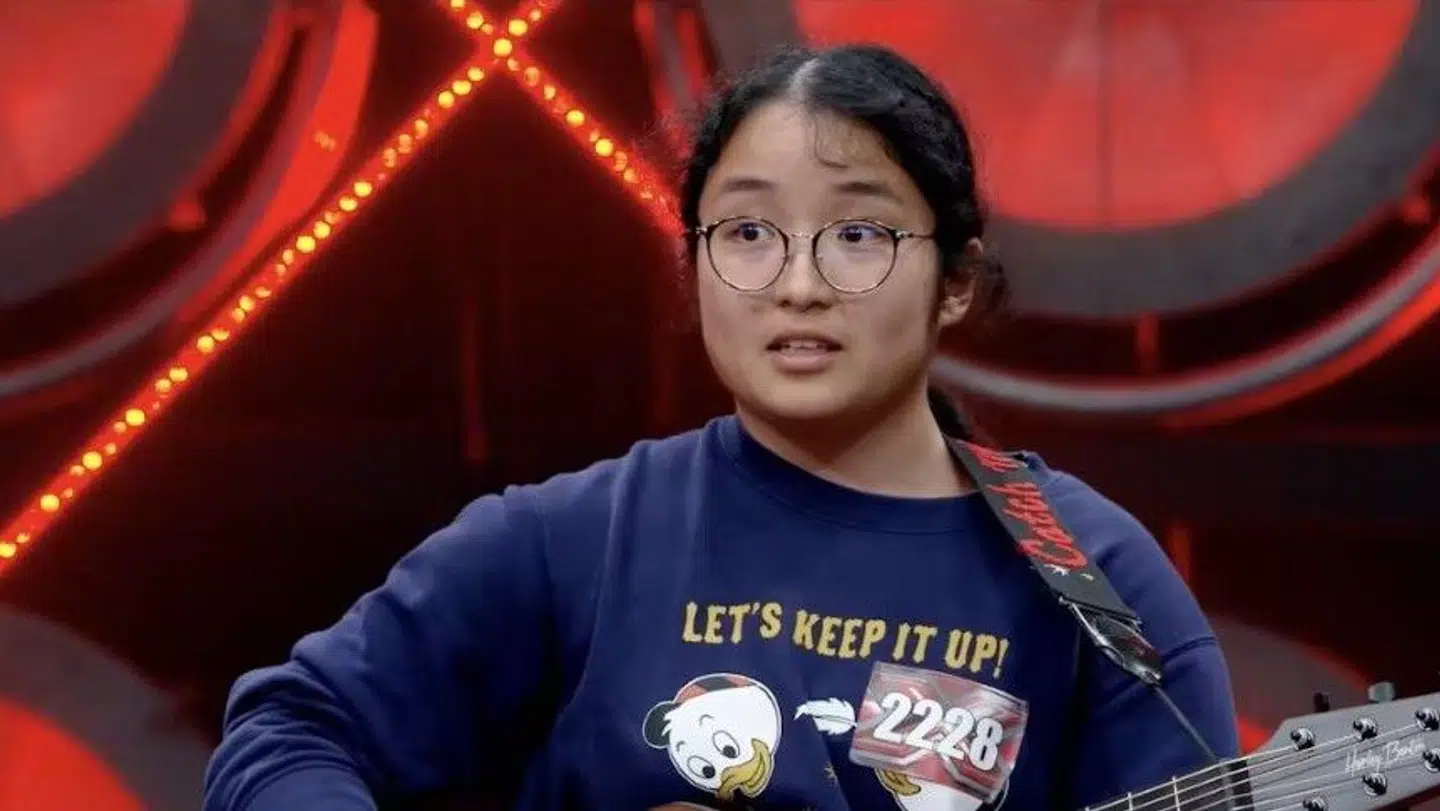 Leslie til sin audition.