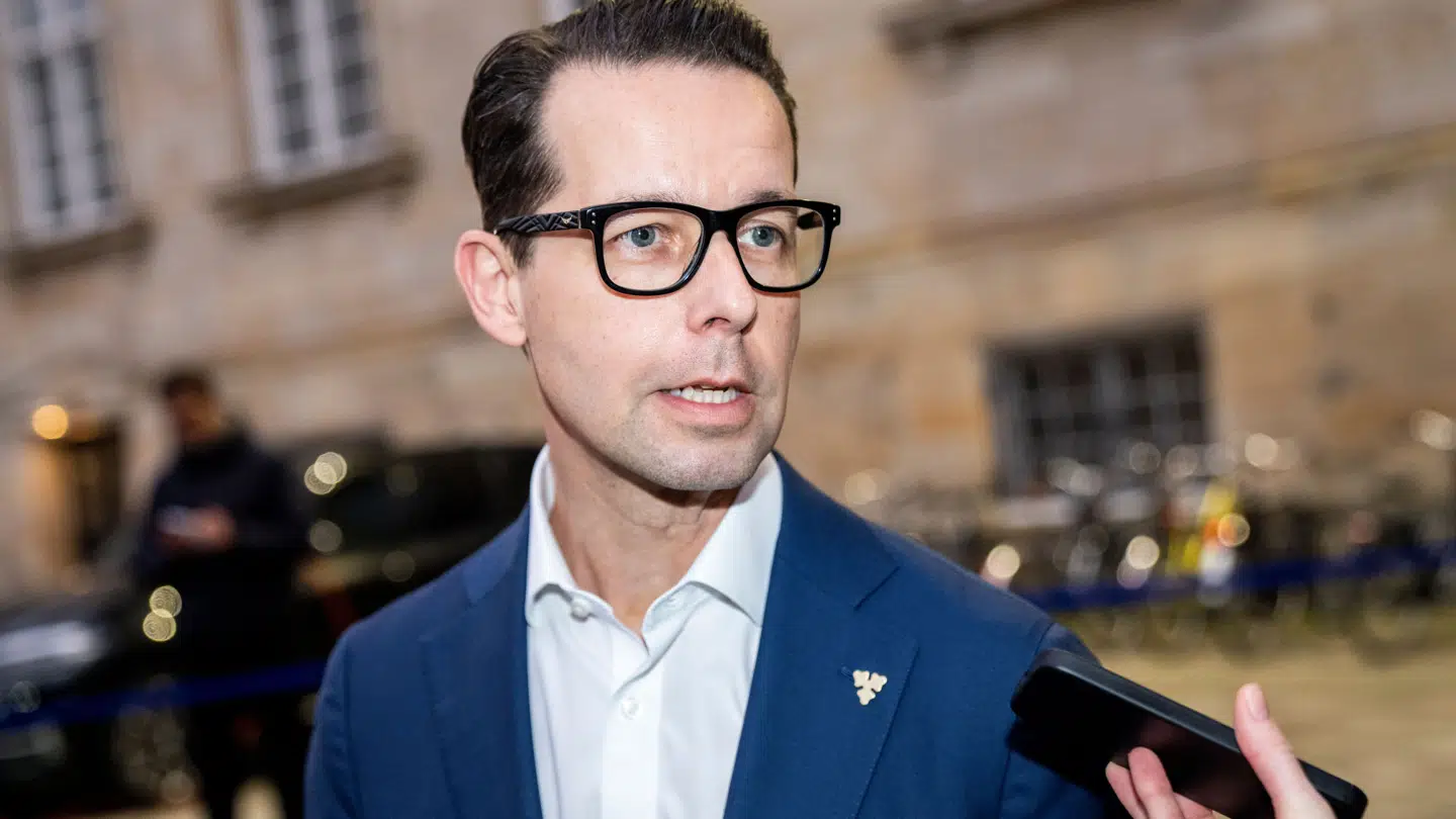 Jacob Aarup-Andersen, administrerende direktør for Carlsberg, efter et møde med flere erhvervsledere i Statsministeriet på Christiansborg i København, torsdag den 16. januar 2025. Mødet er indkaldt på baggrund af truslen fra Donald Trump om økonomiske sanktioner, herunder straftold på danske varer, i forbindelse med diskussionen om Grønlands fremtid.. (Foto: Ida Marie Odgaard/Ritzau Scanpix)