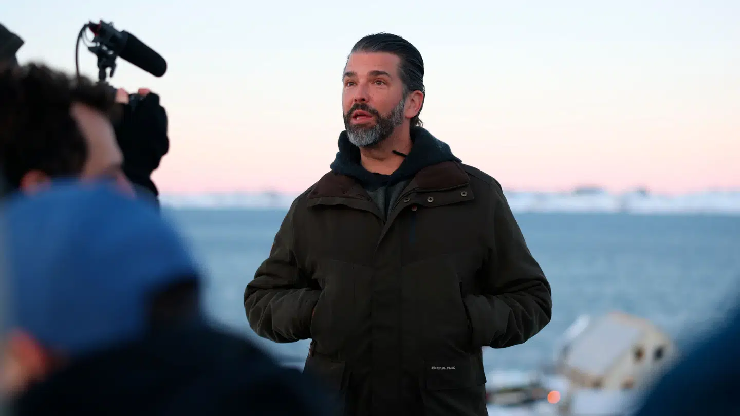 Donald Trump Jr. ses her under sit besøg i Nuuk den 7. januar.