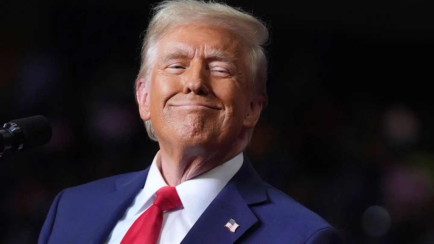 Republican presidential nominee former President Donald Trump speaks at a campaign rally at PPG Paints Arena, Monday, Nov. 4, 2024, in Pittsburgh, Pa. (AP Photo/Evan Vucci)