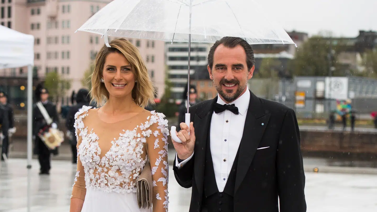 Prins Nikolaos var tidligere gift med prinsesse Tatiana. Her ankommer de til Kong Haralds 80-års fødselsdag i Norge.