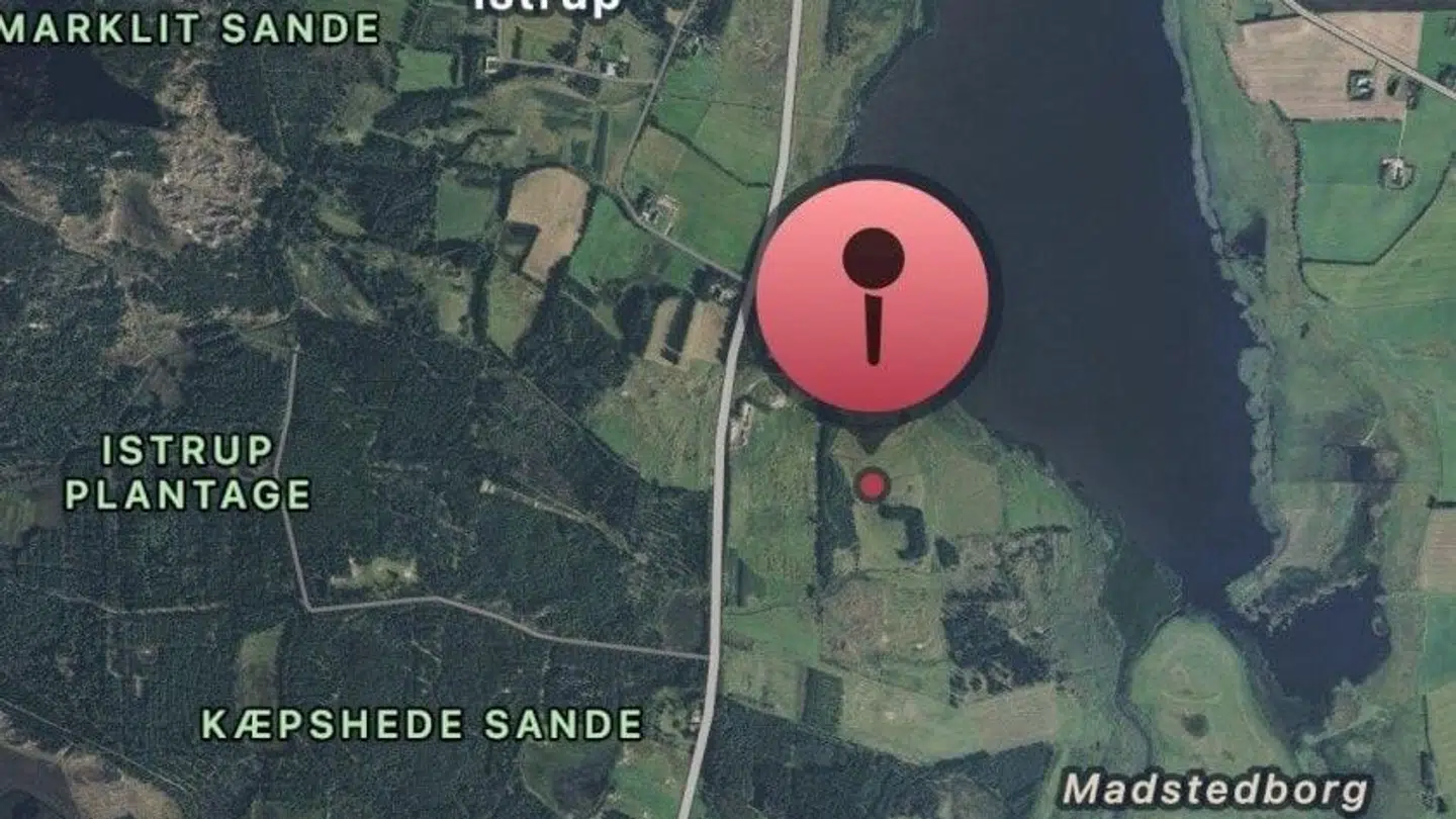 Ovesø og Kystvejen i Thy hvor kvinden blev fundet onsdag eftermiddag.