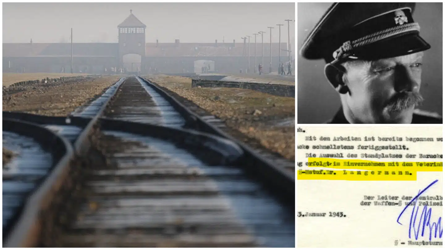 Den danske dyrlæge forlod i 1941 sin praksis ved Randers og blev SS-stabsdyrlæge i Auschwitz. Dokumenter afslører, at han var en afgørende del af terrorapparatet i lejren. Billederne viser rampen i Auschwitz, dyrlægen i sin SS-officersuniform og et af de dokumenter, der afslører hans rolle i holocaust.