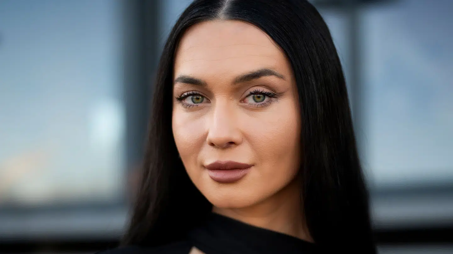 Irina Olsen ved TV 2 pressemøde på realityserien 'Spillet' på Langelinie Pavillonen i København, onsdag den 15. januar 2025.