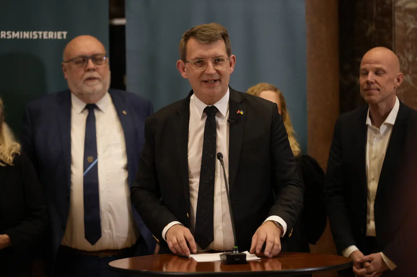 Forsvarsminister Troels Lund Poulsen (V) præsenterer første Arktis-delaftale i Forsvarsministeriet.