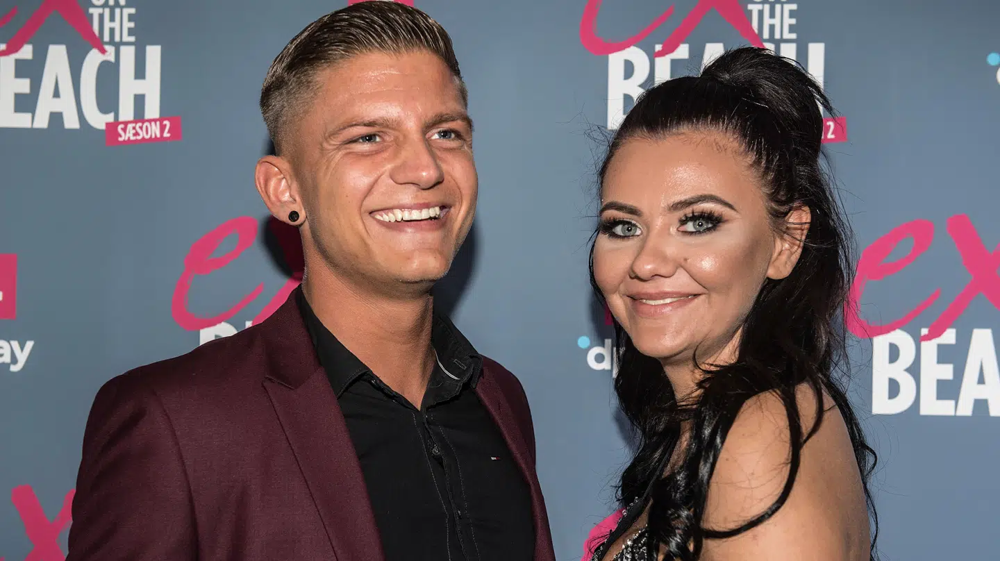 Frederik Skovbjerg sammen med exkæresten Fie Laursen.