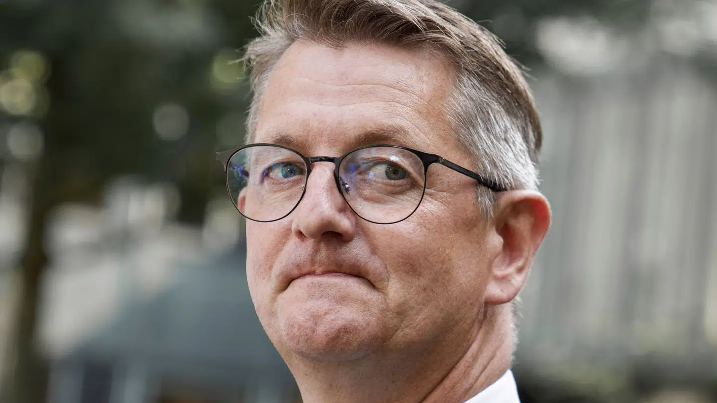 Minister for samfundssikkerhed og beredskab Torsten Schack Pedersen (V) til ministeroverdragelse i Justitsministeriet i København, august 2024.