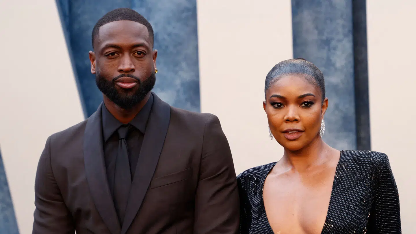 Dwyane Wade og hans kone Gabrielle Union, der er kendt fra film som 'Bring It On', 'She's All That' og '10 Things I Hate About You'.