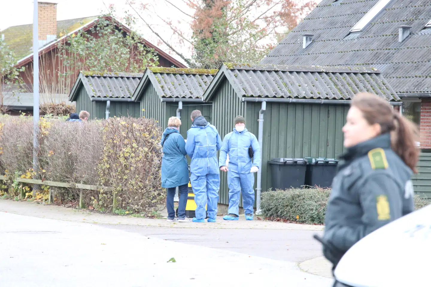 Politiet er til stede i Kundby.