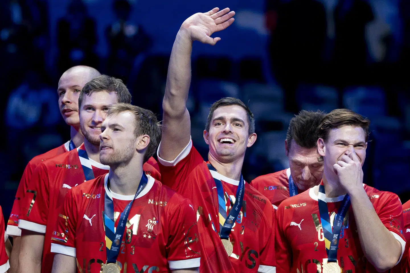 I 2023 var Rasmus Lauge plaget af en skade, og hans VM hang længe i en tynd tråd. Men i finalen mod Frankrig brændte playmakeren banen af og førte Danmark til et historisk guldhattrick. (Arkivfoto)