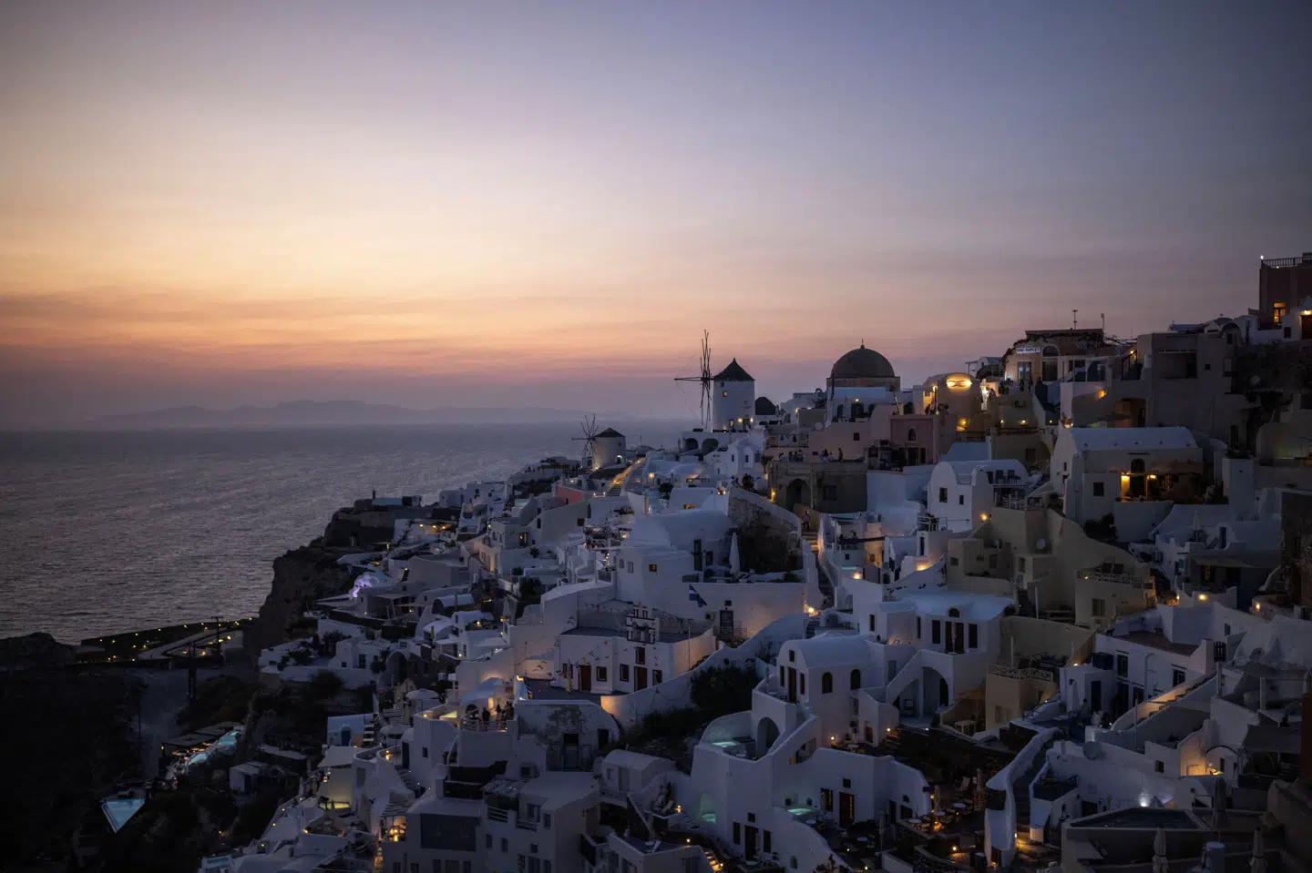 Jordskælvene omkring Santorini begyndte hen over weekenden, hvor de første skælv ramte søndag morgen. (Arkivfoto).