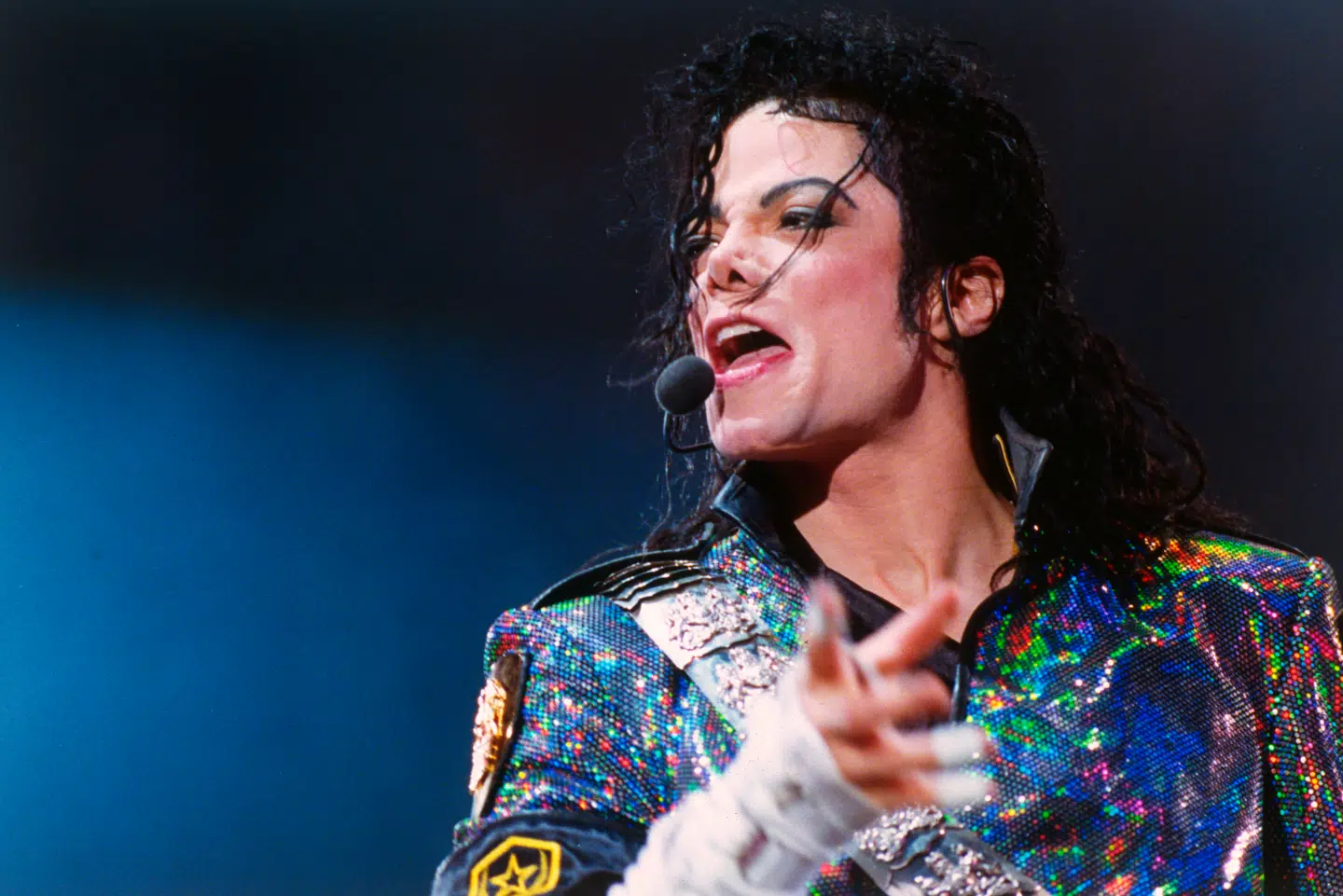 Michael Jackson spiller koncert på Gentofte Stadion i 1992. Foto: Thomas Sjørup, Scanpix.