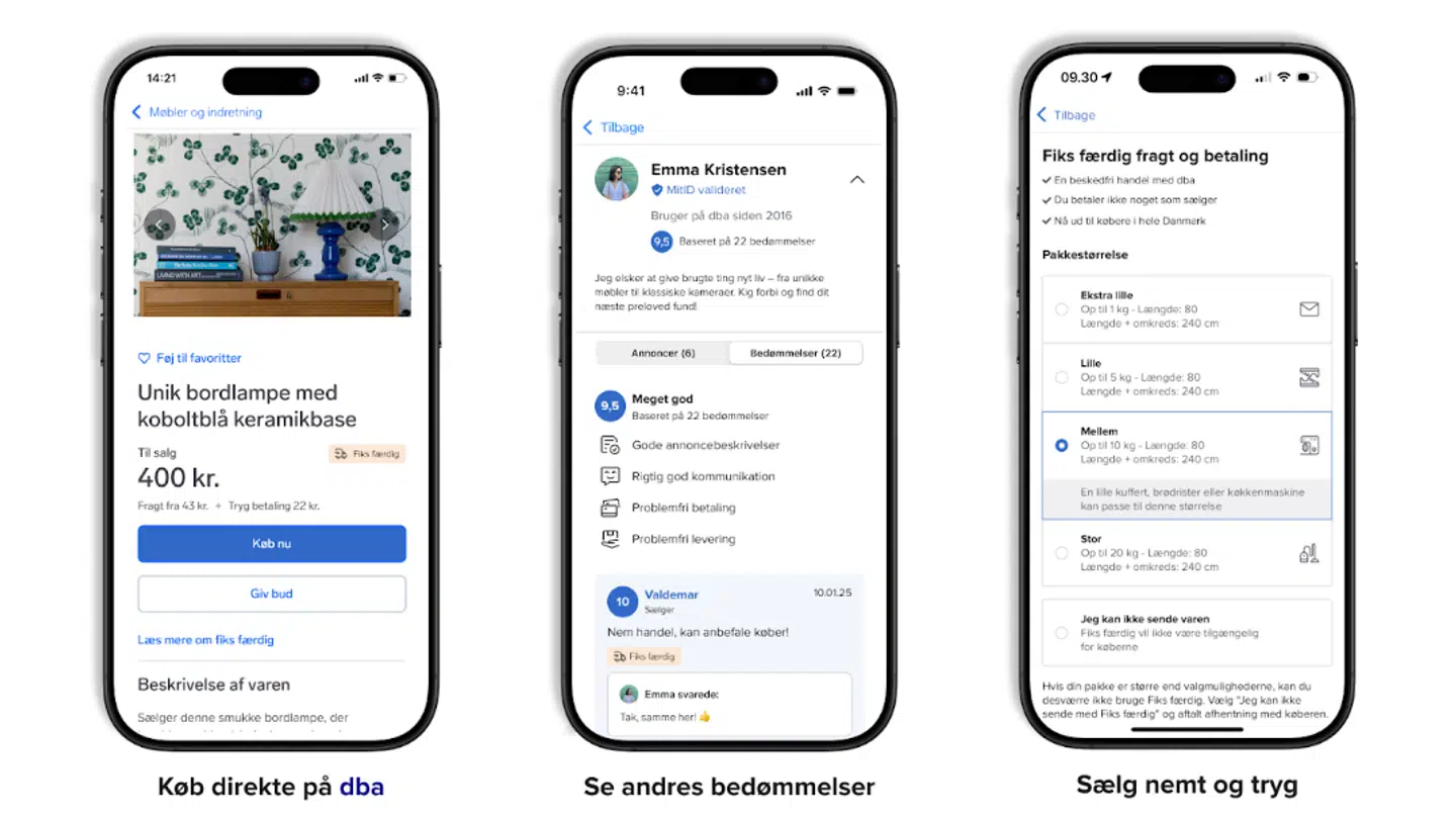 Her ses nogen af de funktioner hos dba.dk, der gælder fra tirsdag.