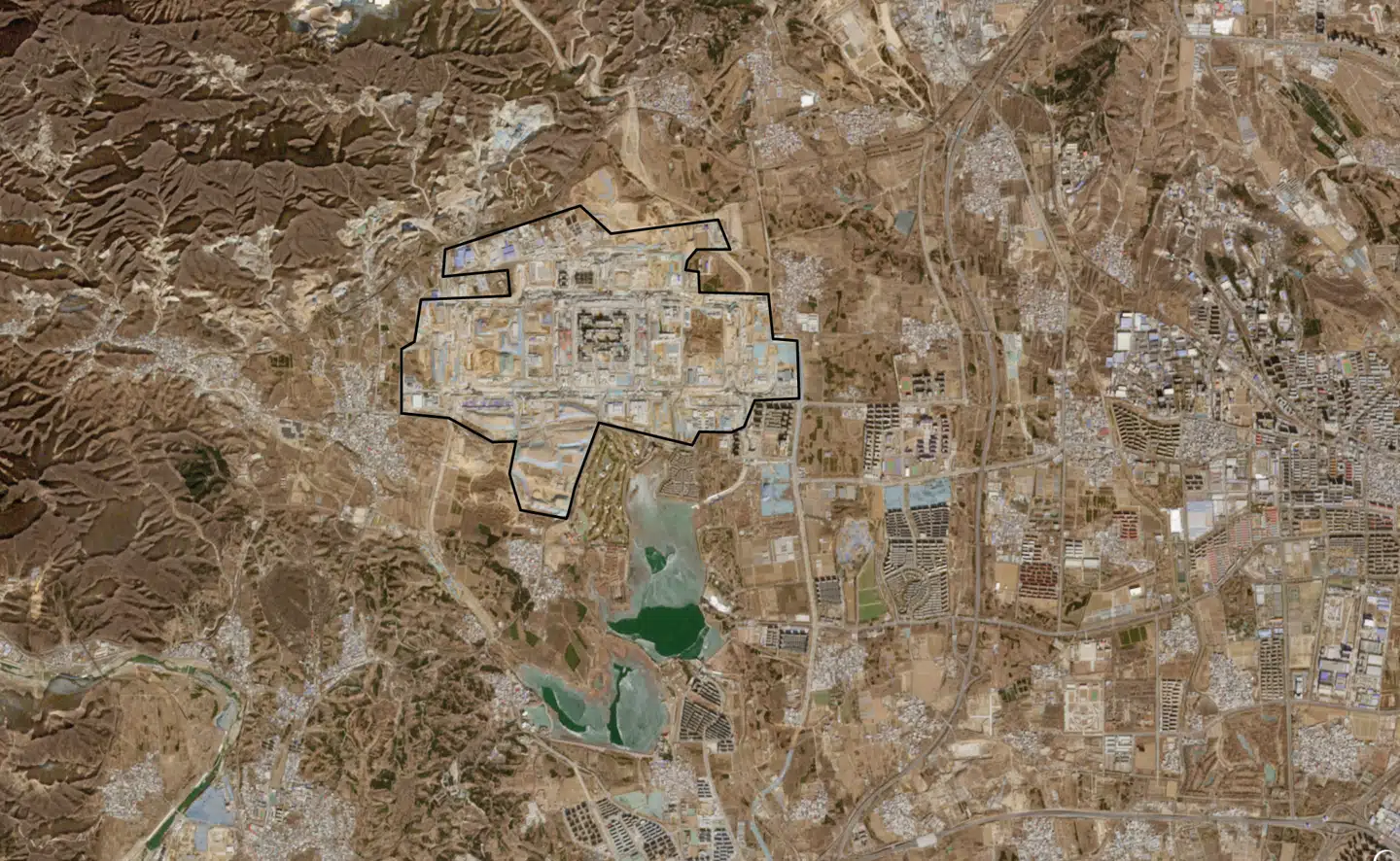 Byggepladsen er næsten på størrelse med Frederiksberg. Grafik: Maria Thykjær Jespersen