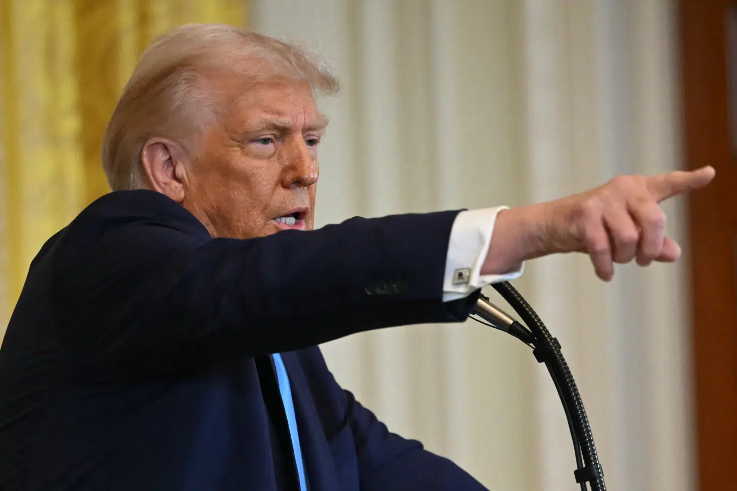 Adspurgt til, hvem der ifølge ham skal bo i Gaza, svarede Trump, at det skal være "verdens folk". "Også palæstinensere, palæstinensere vil bo der, mange folk vil bor der", sagde han.