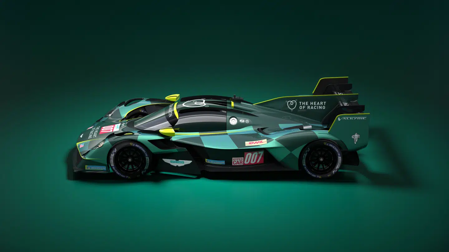 Aston Martin Valkyrie Hypercar, der skal kæmpe med om sejren på Le Mans.