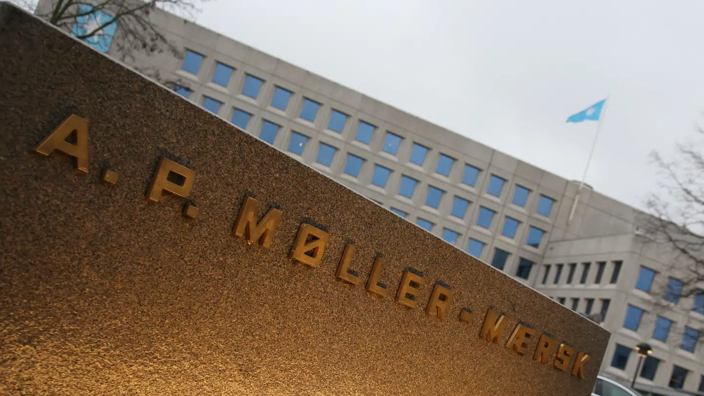 A view of the sign for A.P. Moller-Maersk outside their offices in Copenhagen, Denmark, February 6, 2024. REUTERS/Tom Little