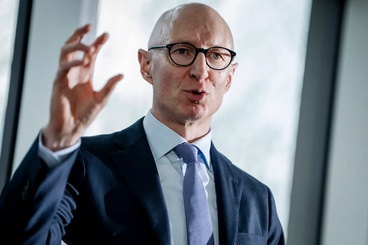 Administrerende direktør Lars Fruergaard Jørgensen præsenterer årsregnskabet hos Novo Nordisk. Foto: Mads Claus Rasmussen, Scanpix
