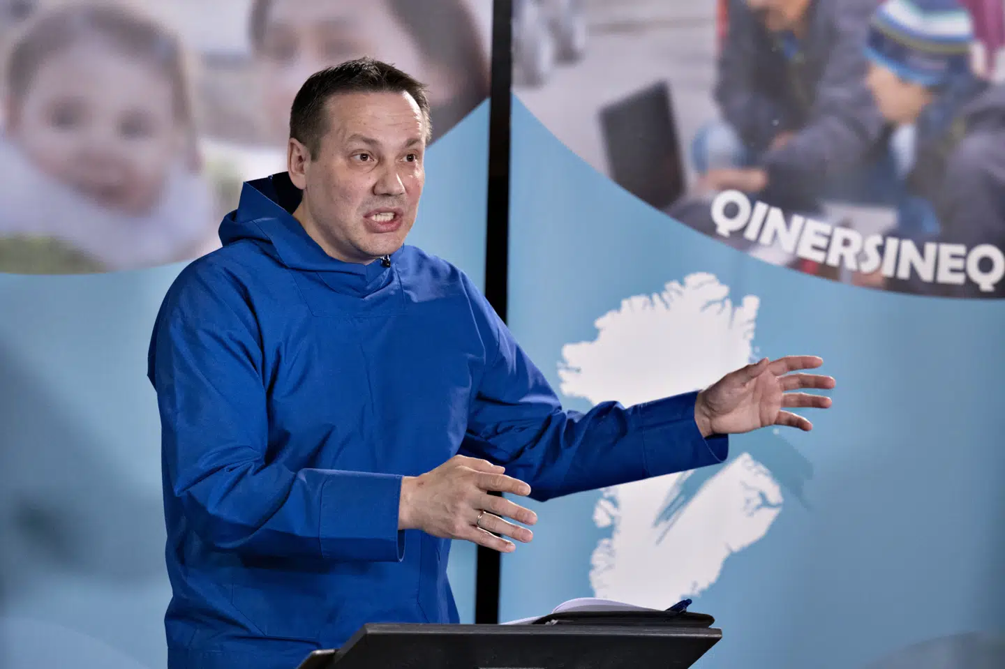 Formand for Siumut, Erik Jensen, vil have folkeafstemning i Grønland om selvstændighed i næste valgperiode. (Arkivfoto).