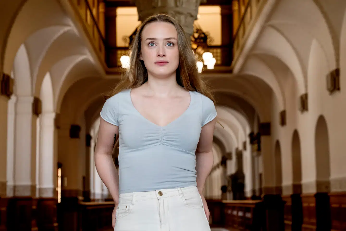 Aki-Matilda Høegh-Dam i 2019, da hun blev valgt ind til det danske folketing. Hun var 22 år.