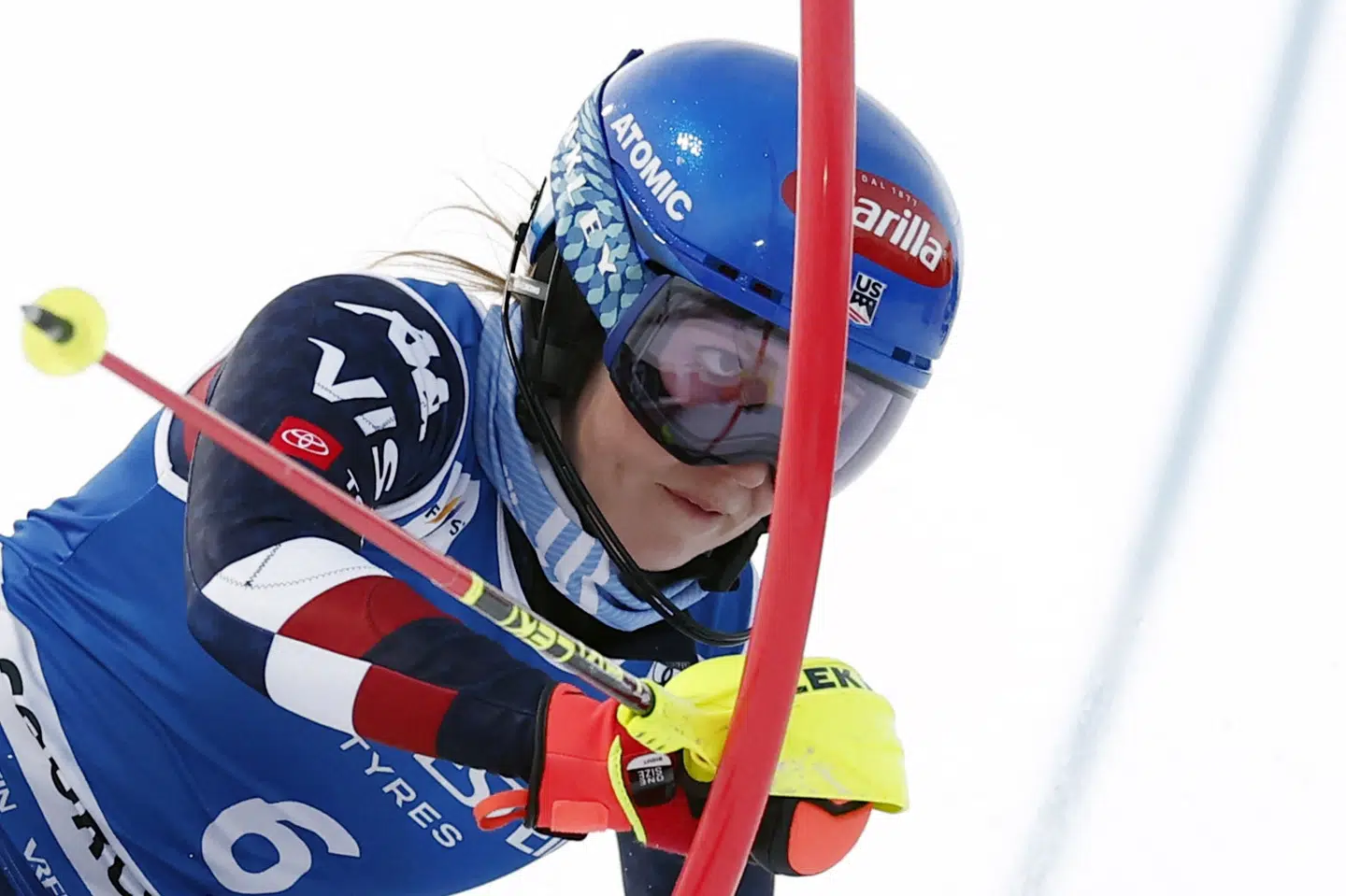 Mikaela Shiffrin har fået comeback efter styrtet. Her konkurrerer hun i Courchevel i slutningen af januar.