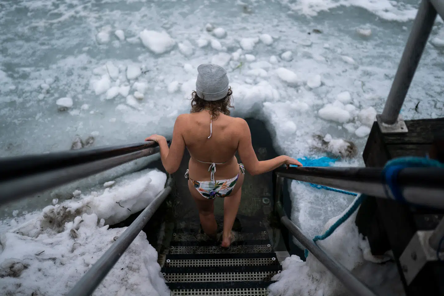 Vinterbadning ved Svanemøllen